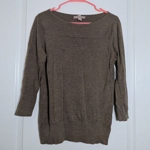 Banana Republic Knit Brown Sweater w/ 3/4 sleeve M